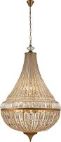 H&auml;ngelampe Kristallglas Gold E14 B:80 cm antik klar