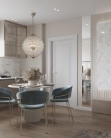 Hängelampe Kristallglas Gold E14 Ø80 cm antik...