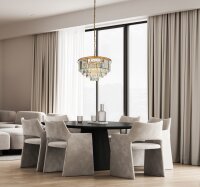 H&auml;ngelampe Kristallglas Gold E14 &Oslash;81 cm antik...