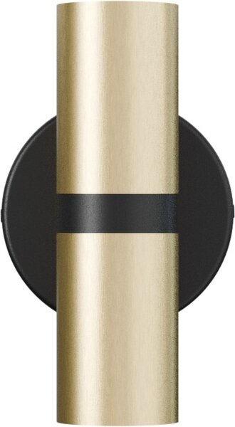 Wandlampe Up Down Schwarz Gold Metall GU10 H:18,8 cm