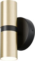 Wandlampe Up Down Schwarz Gold Metall GU10 H:18,8 cm