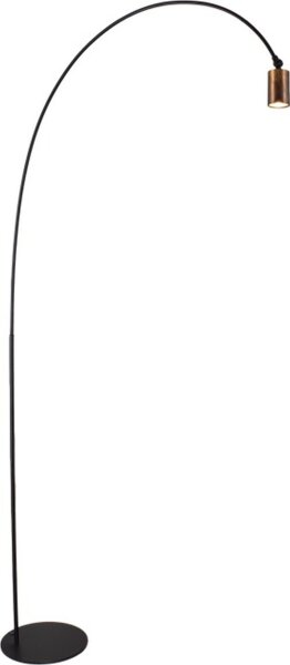 Bogenlampe Schwarz Messing GU10 H:192 cm XXL antik