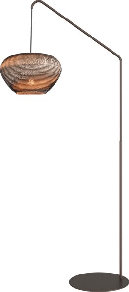 Stehlampe blendarm Karton Kakao Natur E27 H:200 cm