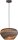 Pendelleuchte Karton Kakao Natur E27 B:35 cm rund