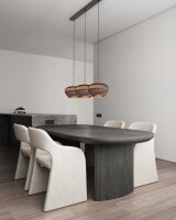 H&auml;ngelampe blendarm Karton Kakao Natur E27 L:100 cm