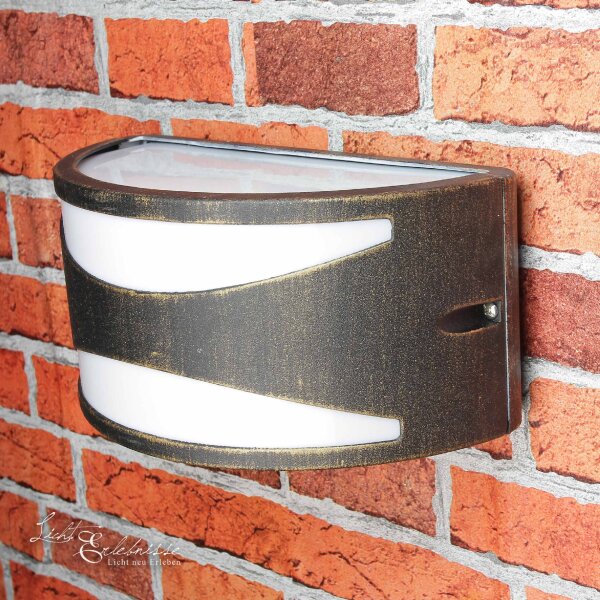 Applique murale moderne extérieure or noir en aluminium