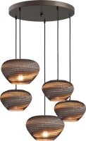 Pendelleuchte blendarm Karton Kakao Natur E27 L:50 cm