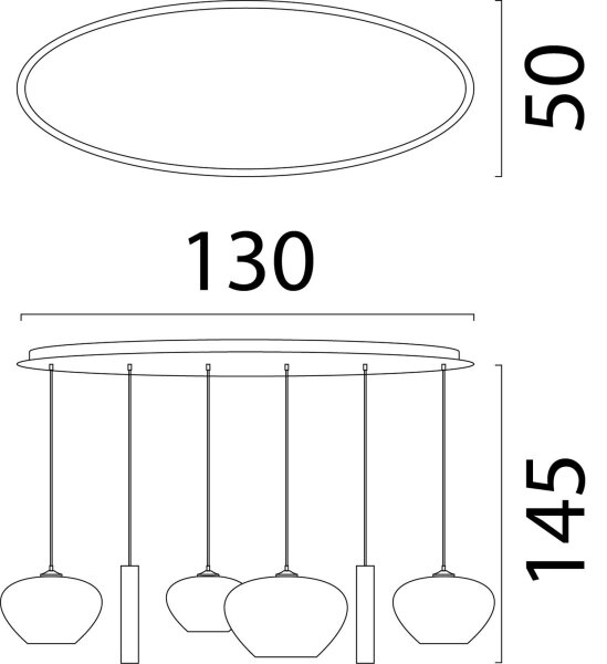 Hängeleuchte Karton Kakao Natur E27 GU10 L:130 cm