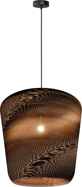 Hängelampe blendarm Karton Kakao Natur E27 Ø54 cm
