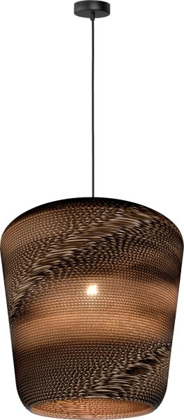 Hängelampe blendarm Karton Kakao Natur E27 Ø54 cm