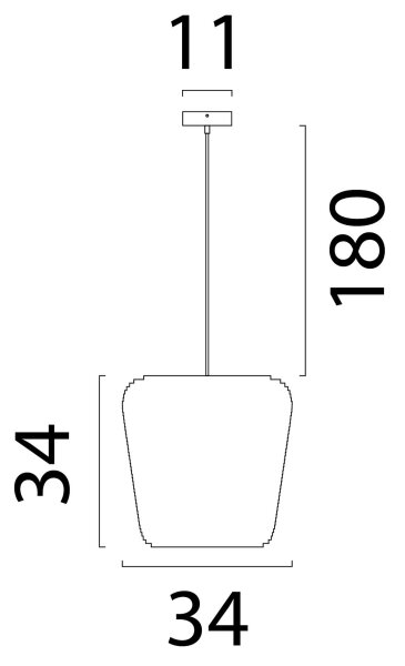 Hängelampe Karton Metall Kakao Natur E27 B:34 cm rund