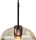 Pendelleuchte Modern Glas Kakao Gold E27 Ø24 cm rund