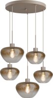 H&auml;ngelampe Glas Beige Gold E27 &Oslash;50 cm...