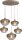 Hängelampe Glas Beige Gold E27 Ø50 cm Farbverlauf