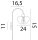 Wandlampe Glas Metall Schwarz Gold E27 H:61 cm Modern