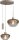 Pendelleuchte Glas Beige Gold E27 GU10 &Oslash;35 cm rund