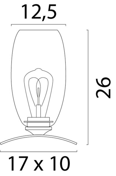 Tischlampe Aluminium Glas Beige Gold E27 H:26 cm