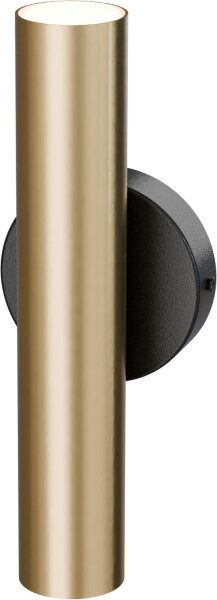 Wandleuchte indirekt Up Down Schwarz Gold GU10 T:9 cm