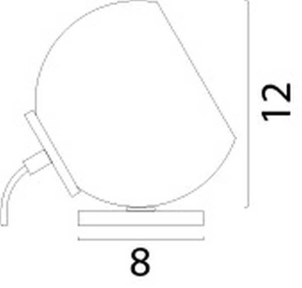 Tischleuchte verstellbar Schwarz Weiß E27 H:12 cm Kugel