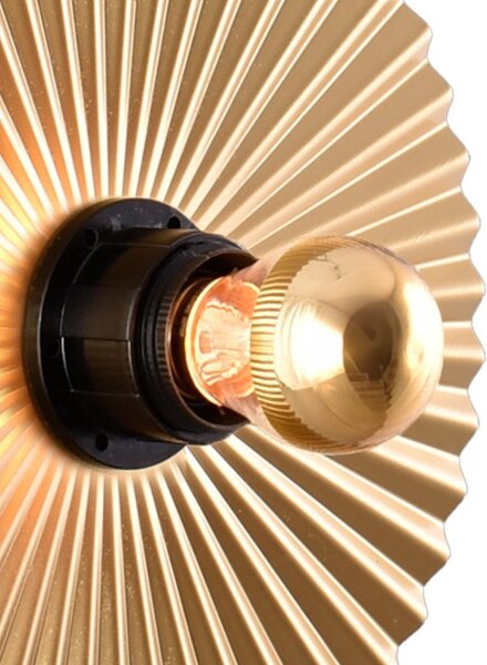 Wandlampe indirekt Gold Metall E27 B:24 cm matt rund