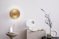 Wandlampe indirekt Gold Metall E27 B:24 cm matt rund