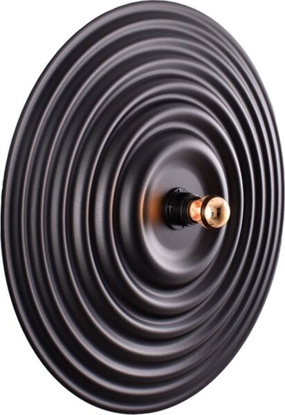 Wandleuchte indirekt blendarm Schwarz E27 B:56 cm Ring