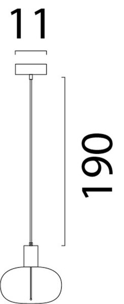 Pendelleuchte Glas Modern Schwarz E27 Ø11 cm rund