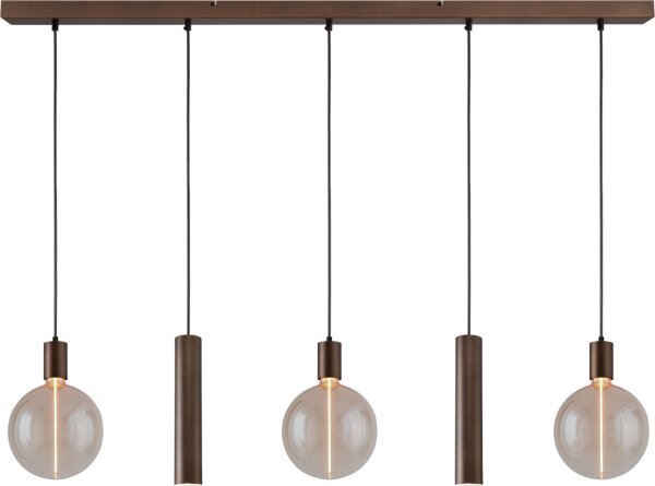 Pendelleuchte Glas Kakao Gold E27 GU10 L:130 cm