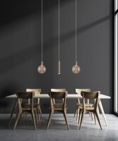 Hängeleuchte Glas Metall Beige Gold E27 GU10 L:100 cm