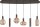 Pendelleuchte Glas Kakao Gold E27 GU10 L:140 cm oval