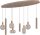Pendelleuchte Glas Beige Gold E27 GU10 B:50 cm oval