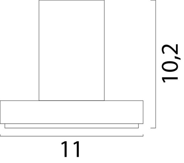 Tischleuchte Glas Kakao Gold E27 H:10,2 cm Zylinder