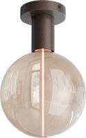 Deckenleuchte Glas Kakao Gold E27 H:11 cm Zylinder