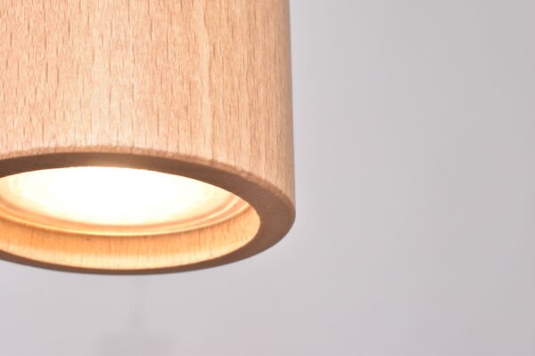 Pendelleuchte Holz Eiche Beige GU10 B:6,2 cm Skandi