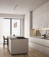 Pendelleuchte Holz Eiche Beige GU10 B:6,2 cm Skandi