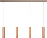 H&auml;ngelampe Holz Eiche Beige GU10 L:130 cm Zylinder