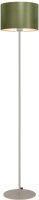 Stehleuchte Stoff Beige Gr&uuml;n E27 H:130 cm antik