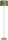 Stehleuchte Stoff Beige Grün E27 H:130 cm antik