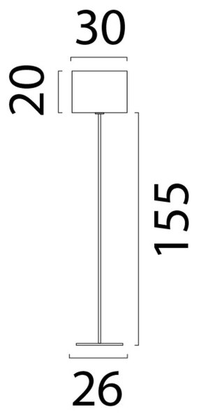Stehlampe Stoff Perlweiß Natur hell E27 H:155 cm