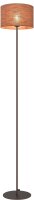 Stehlampe Stoffschirm Kakao Rostbraun E27 H:155 cm