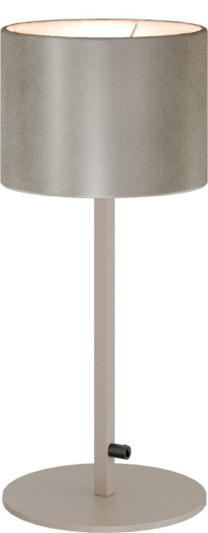 Nachttischlampe Stoff Beige E27 H:30 cm gemütlich