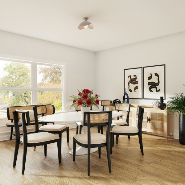 Deckenleuchte blendarm Beige E27 Ø30 cm modern rund
