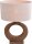 Tischleuchte Holz Stoff Natur Beige E27 H:70 cm Japandi