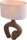 Tischlampe Holz Stoff Natur Beige E27 B:23 cm Japandi