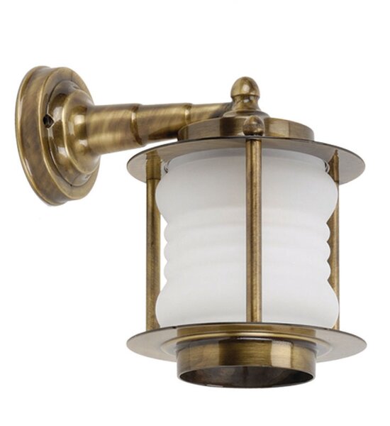 Applique extérieure laiton verre Maritim porte dentrée