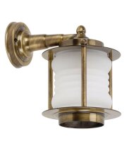 Applique ext&eacute;rieure laiton verre Maritim porte...