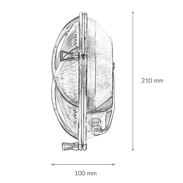 Applique murale dextérieur en laiton véritable SERIFOS verre strié