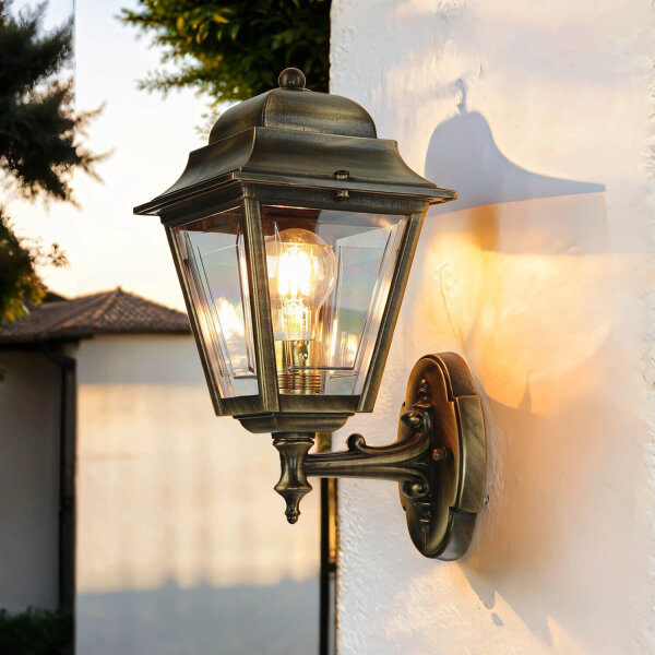Lampe murale extérieure laiton IP43 Rustique Porte dentrée