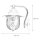 Applique extérieure laiton cannelé Cour Maritim