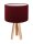 Lampe de table tripode Bois Bordeaux Blanc 46cm R&eacute;tro